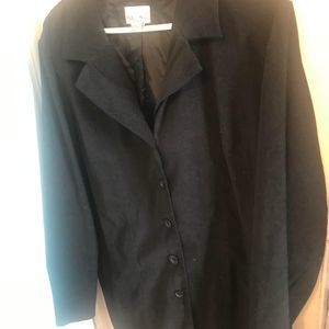 Women’s plus size 18/20W black dress coat jacket blazer with buttons and collar